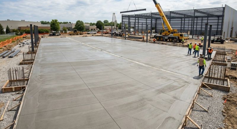 Commercial Slab Installation in West Des Moines, IA